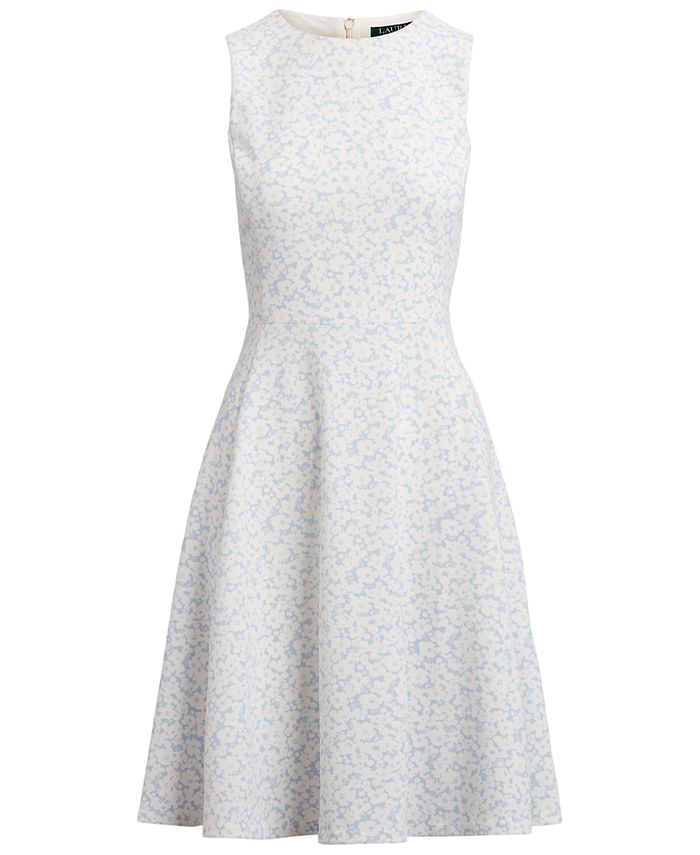 Lauren Ralph Lauren Floral Fit-and-Flare Dress - Macy's