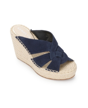 Kenneth Cole New York Women's Olivia Swirl Mule Espadrille Wedge Sandals Women's Shoes