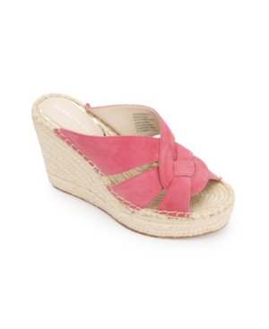 Kenneth Cole New York Women's Olivia Swirl Mule Espadrille Wedge Sandals Women's Shoes
