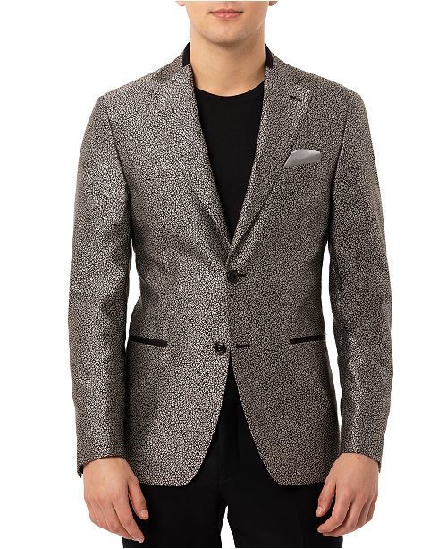 Tallia Men S Slim Fit Versatile Leopard Print Dinner Jacket