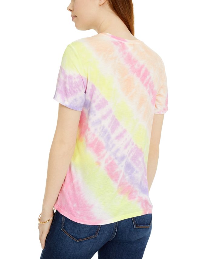 Self Esteem Juniors' Printed Diagonal Tie-Dye T-Shirt - Macy's