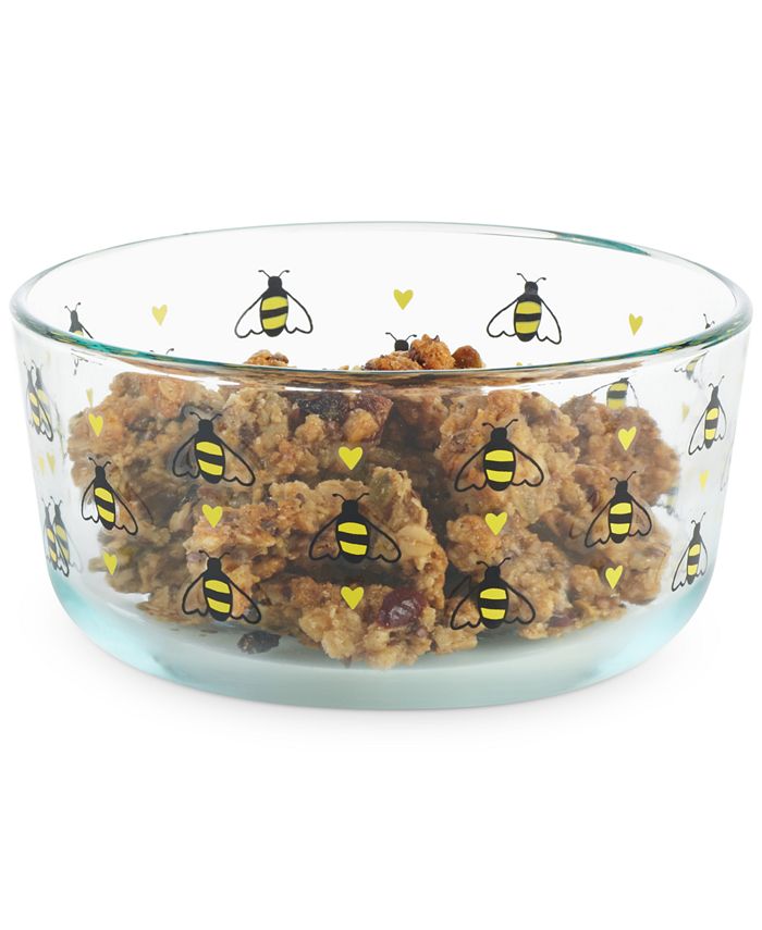 Pyrex Decorated 4Pc. Bee Happy Food Storage Container Set Macy's