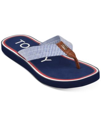 blue flip flop sandals