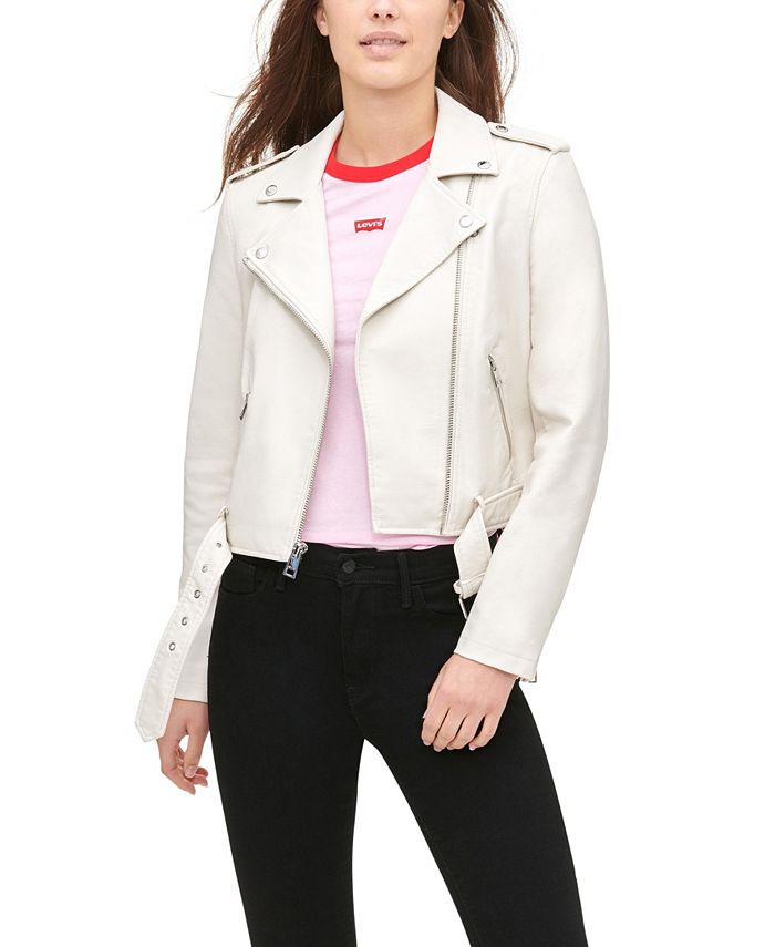 Levi's Women's Faux-Leather Moto Jacket & Reviews - Jackets & Blazers -  Women - Macy's
