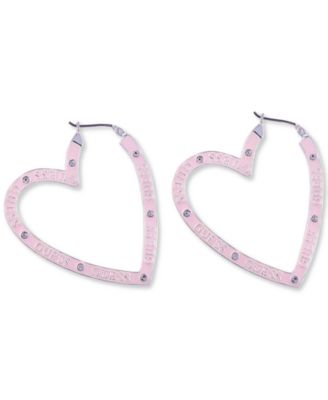 crystal pink earrings