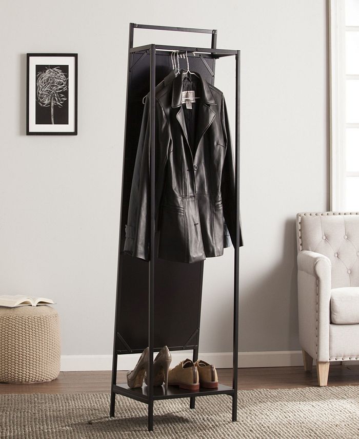 Southern Enterprises Ventnor Mirror and Hidden Coat Rack - Macy's