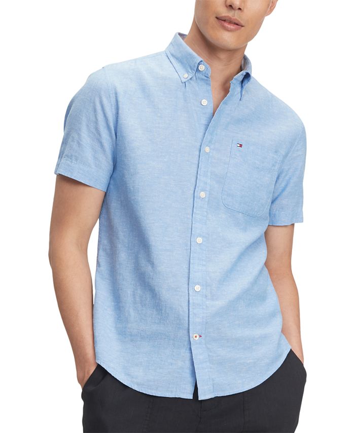 Tommy Hilfiger Men's Custom-Fit Peter Solid Shirt - Macy's