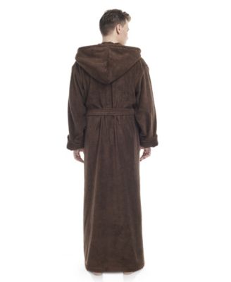 Men's Thick Full Ankle Length Hooded Turkish Cotton Bathrobe