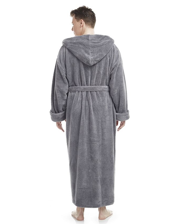 ARUS Men's Soft Fleece Robe, Ankle Length Hooded Turkish Bathrobe Macy's