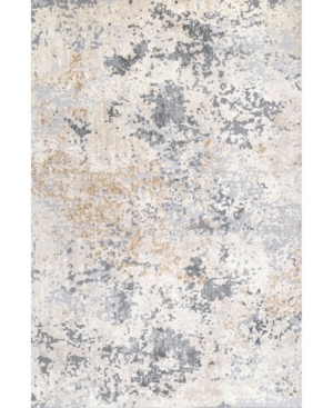 nuLoom Terra Contemporary Motto Abstract Beige 5' x 8' Area Rug