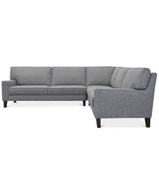 CLOSEOUT! Sandrew 3-Pc. Fabric Sectional with 2 Power Foot Rests, Created for Macy's