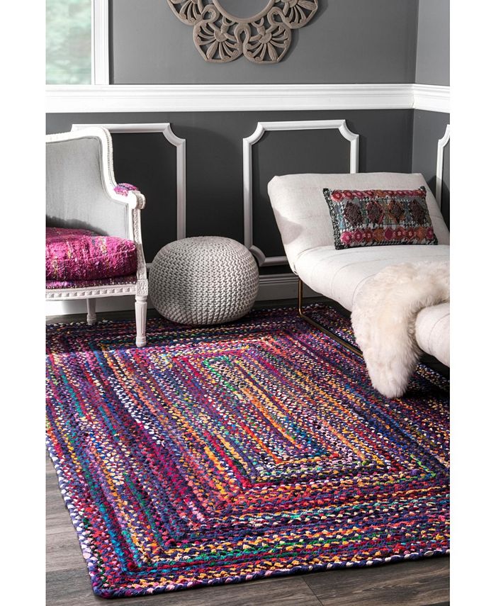 nuLoom Nomad Hand Braided Tammara Cotton 4' x 6' Area Rug Macy's