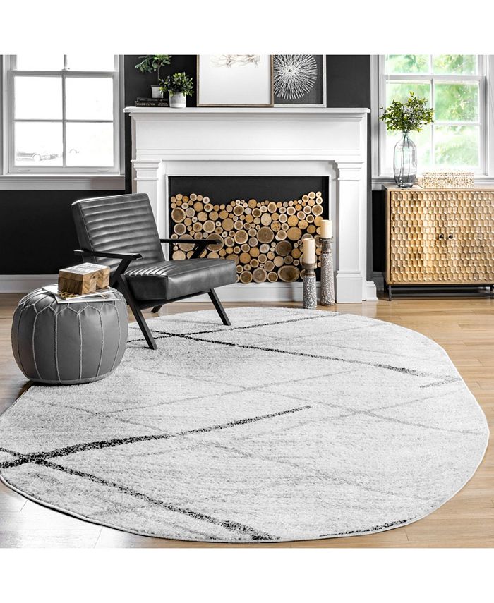 nuLoom Smoky Contemporary Thigpen Gray 4' x 6' Area Rug Macy's