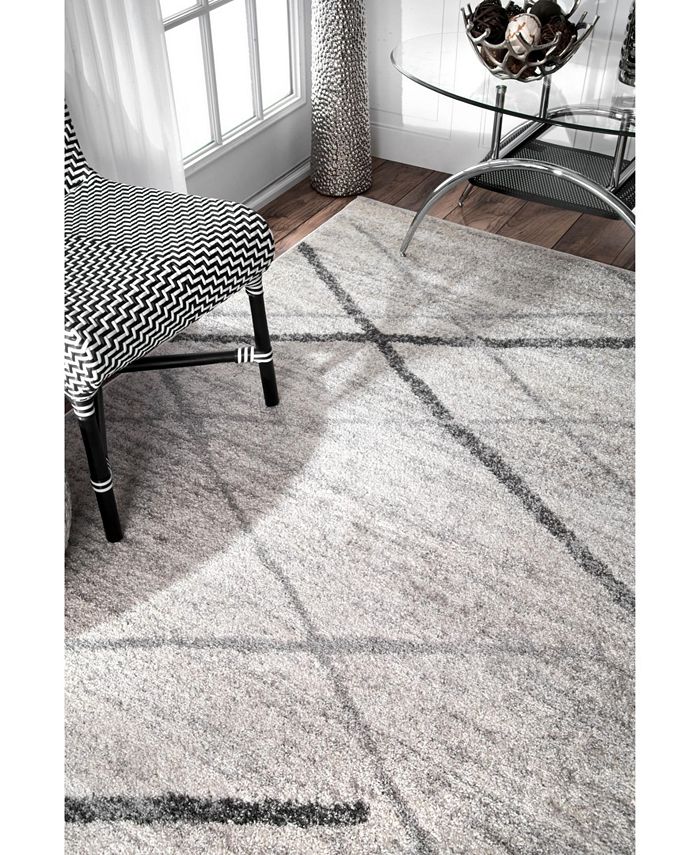 nuLoom Smoky Contemporary Thigpen Gray 7'6" x 9'6" Area Rug Macy's