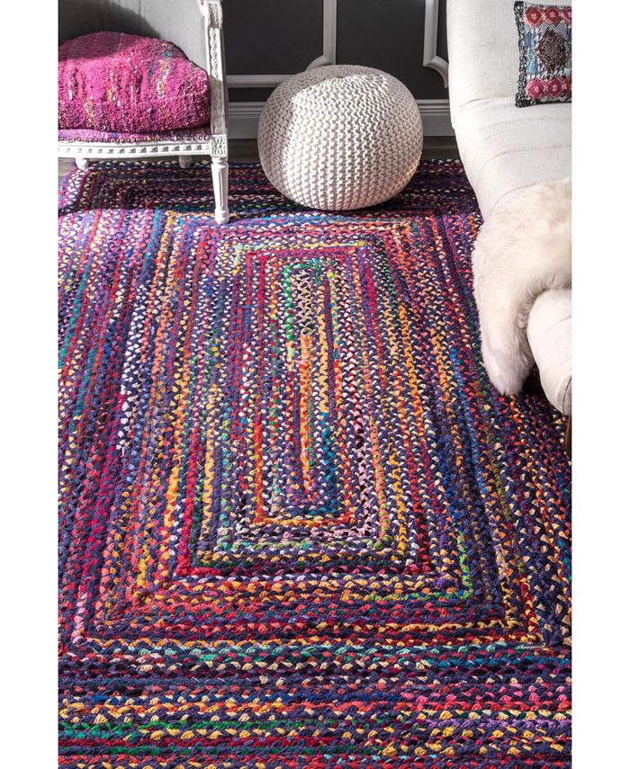 nuLoom Nomad Hand Braided Tammara Cotton 4' x 6' Area Rug Macy's