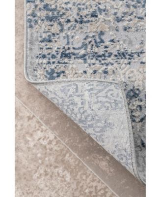 Terra Wilde Tribal Distressed Blue Area Rug