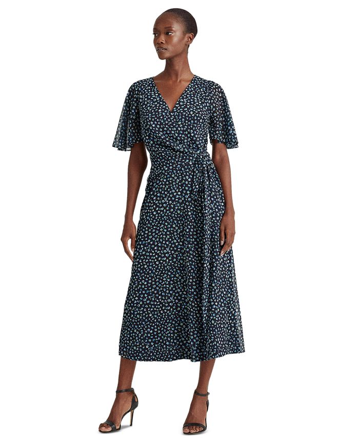 Lauren Ralph Lauren Floral Georgette Dress & Reviews - Dresses - Women -  Macy's