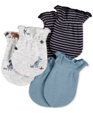 image of Carter-s Baby Boys 3-Pk. Cotton Mittens