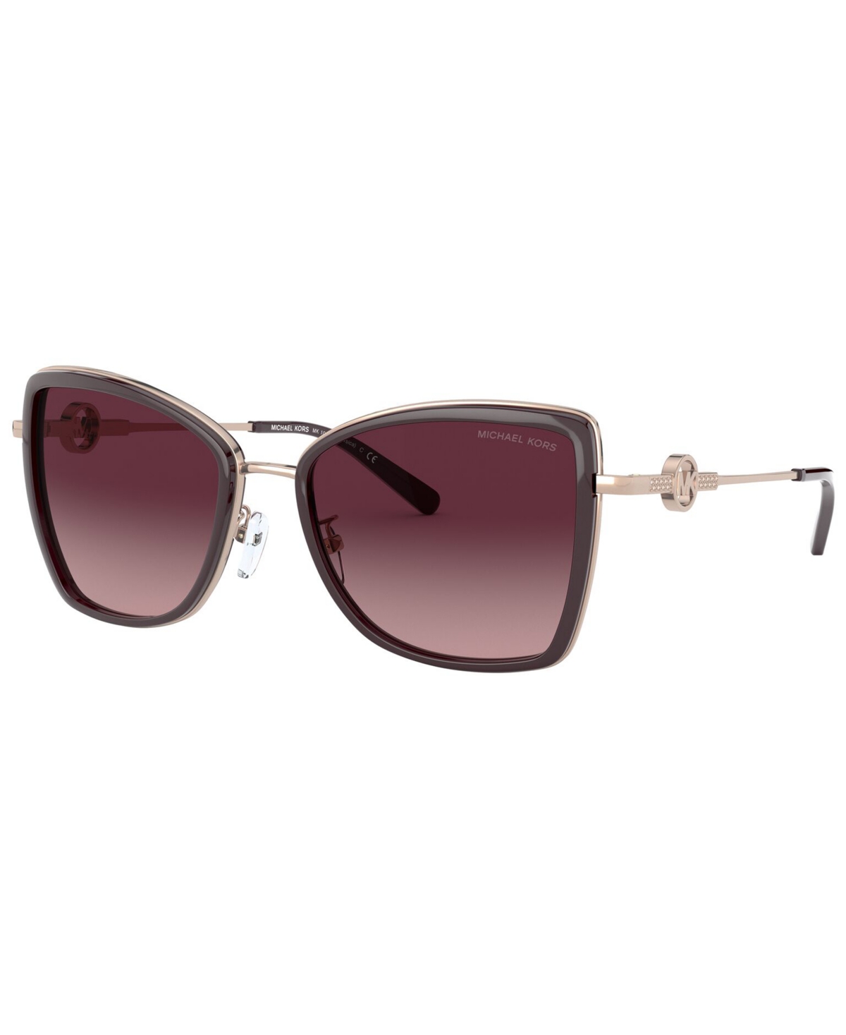 Shop Michael Kors Women's Sunglasses, Mk1067 In Rose Gold,burgundy Gradient