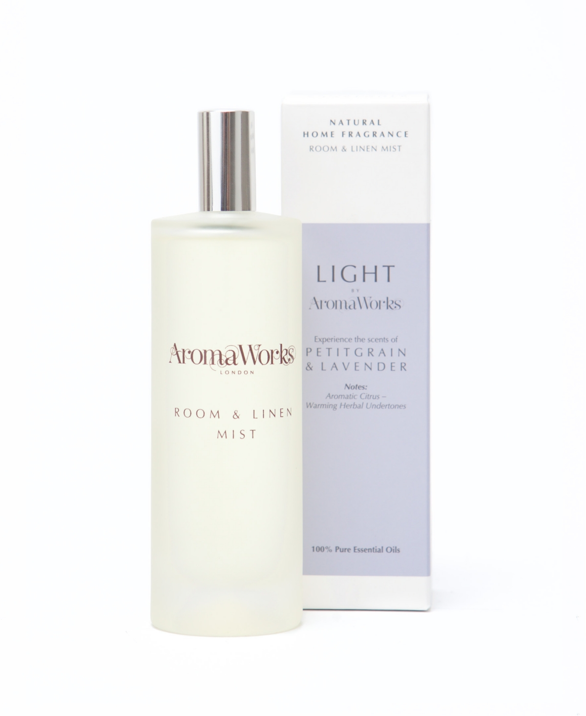 Aromaworks Light Range Petitgrain And Lavender Room And Linen Mist, 100 ml