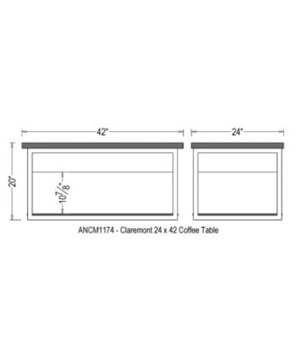 Claremont Rustic Wood Coffee Table with Low Shelf
