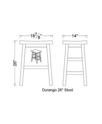 Durango Industrial Wood Counter-Height Stool