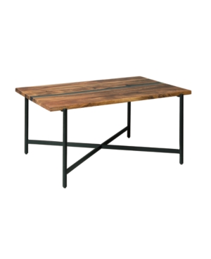 Alaterre Furniture Rivers Edge Acacia Wood and Acrylic Coffee Table
