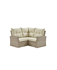 Canaan All-Weather Wicker Corner Sectional Sofa with Cushions