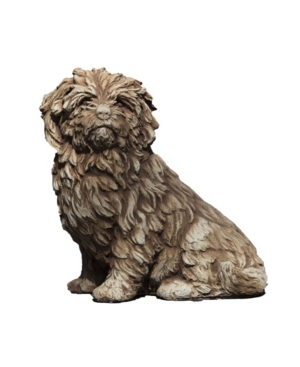 Shop Campania International Fluffy Dog Garden Statue In Rust