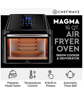 ChefWave Magma 16 Quart Air Fryer/Oven/Rotisserie/Dehydrator and Accessories