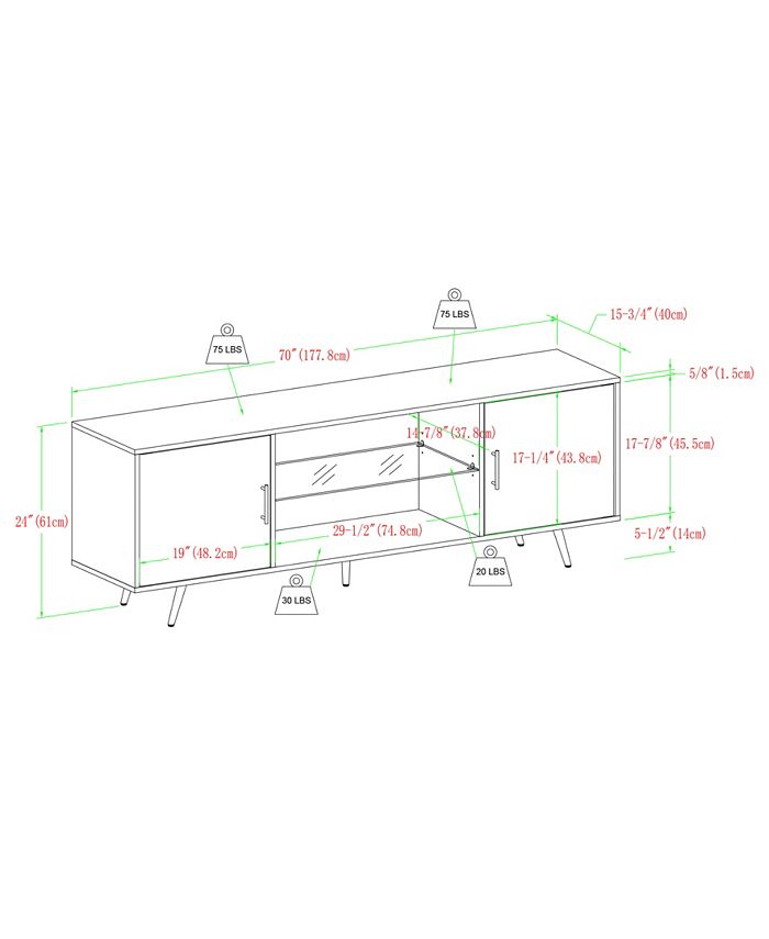 Walker Edison Mid Century Modern TV Stand Macy's