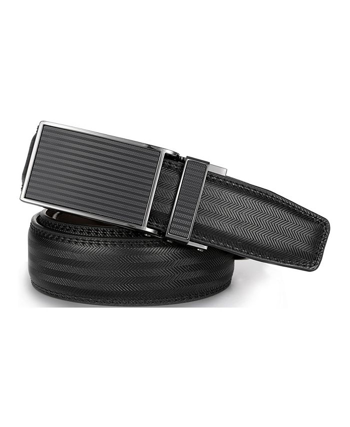 Mio Marino Men's Linxx Designer Ratchet Leather Belt & Reviews All