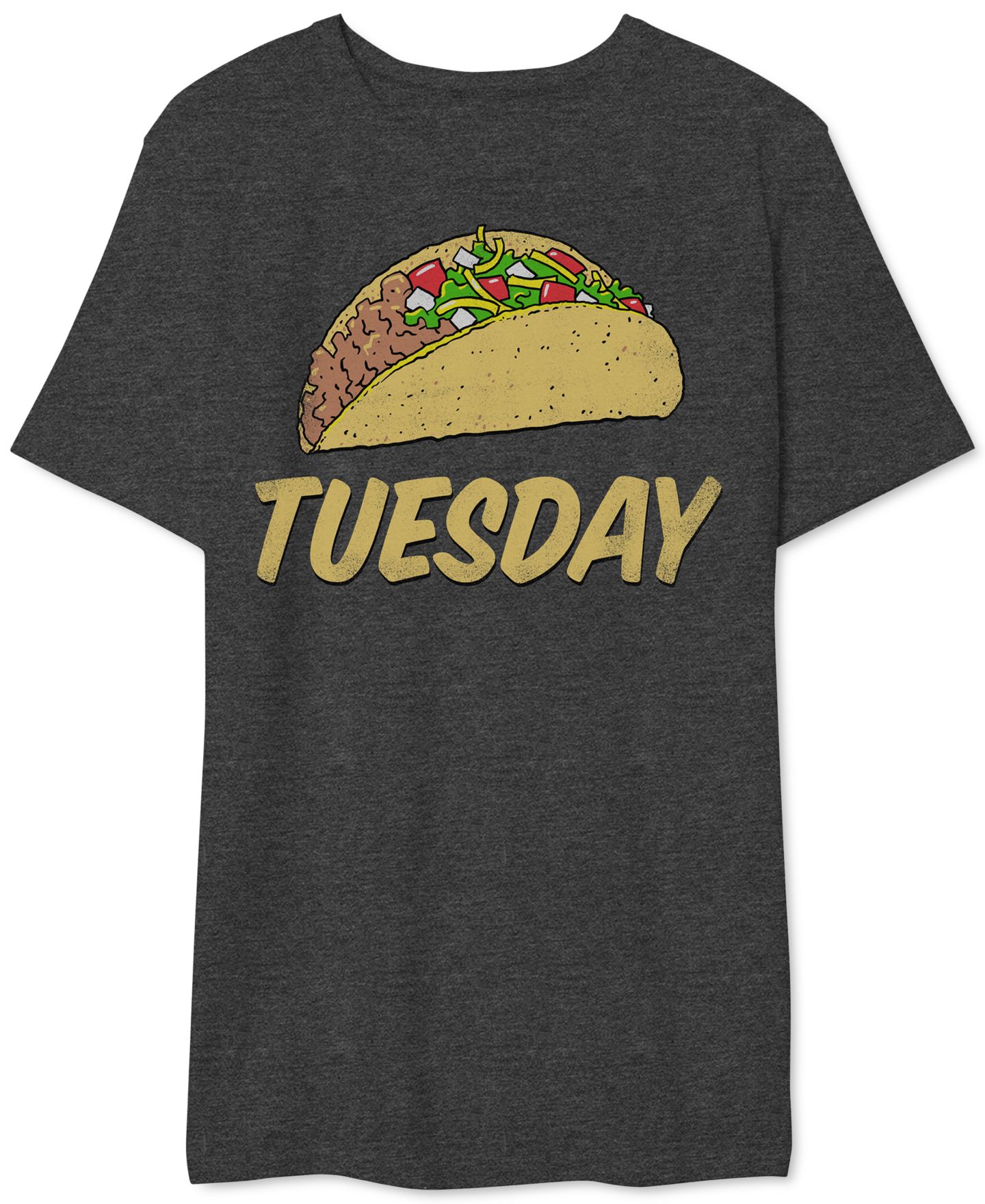 Мужская футболка AIRWAVES Taco Tuesday Graphic, цвет: Угольный меланжевый — фото 1