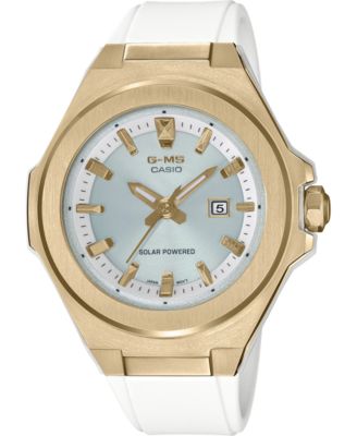 G-Shock - Women's Solar G-MS White Resin Strap Watch 38.8mm