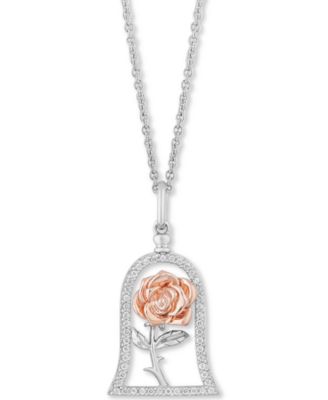 disney enchanted rose gold necklace