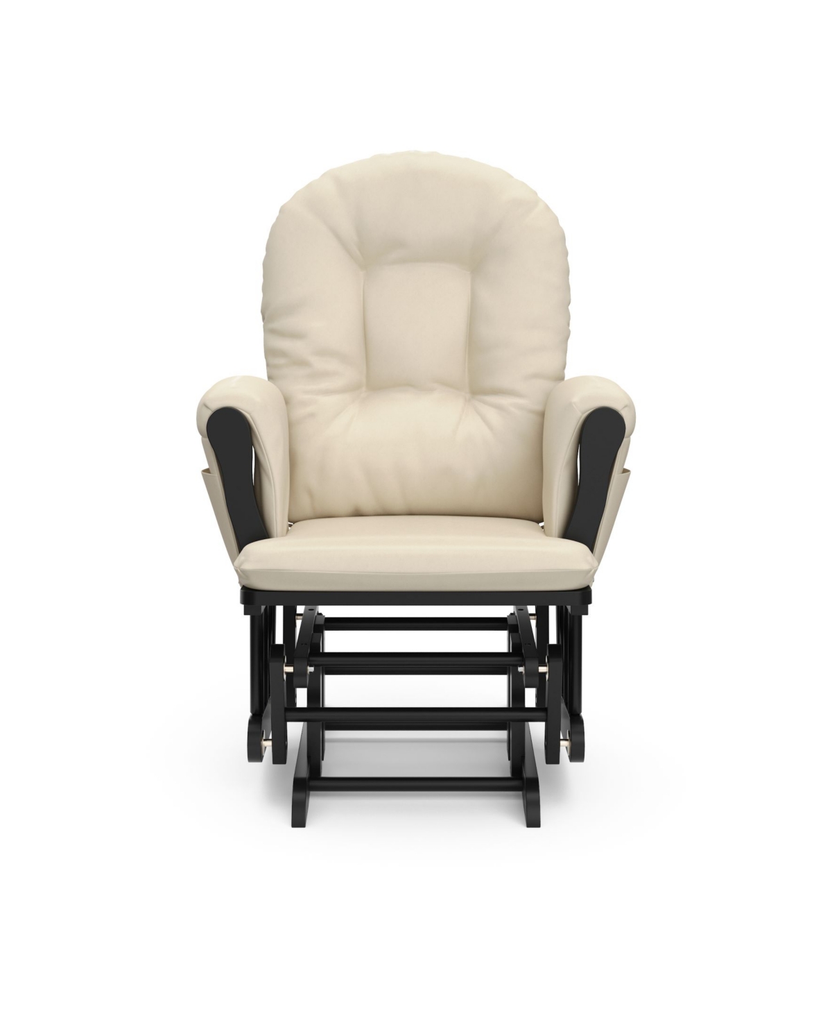 Storkcraft Hoop Glider and Ottoman - White with Pink