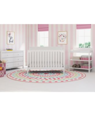 Alpine Pine Wood Changing Table (White) - Includes Water Resistant Changing Pad