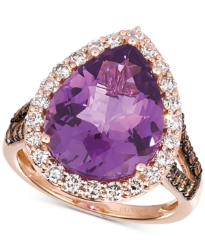 image of Le Vian Grape Amethyst (6-3/8 ct. t.w.) & Diamond (1 ct. t.w.) Ring in 14k Rose Gold