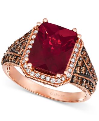 Le Vian® Raspberry Rhodolite (3-7/8 ct. t.w.) & Diamond (5/8 ct. t.w ...