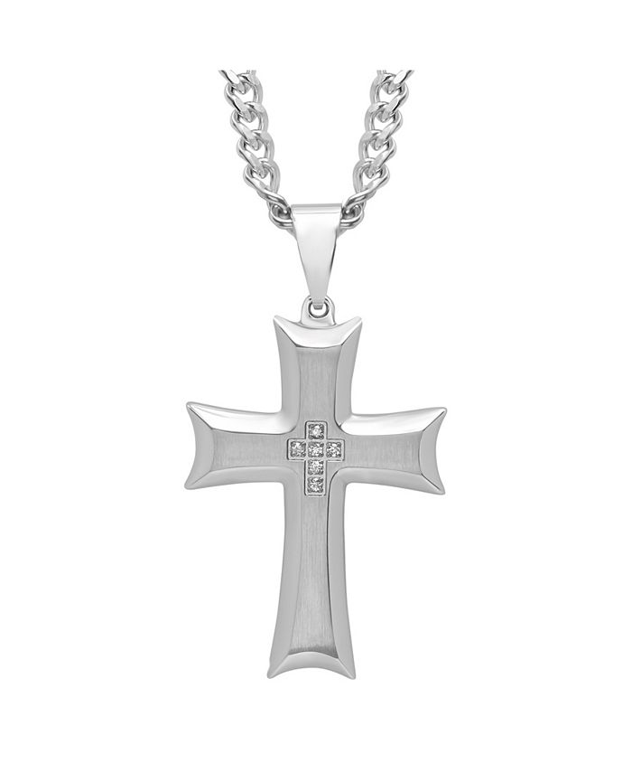 C&C Jewelry Macy's Men's Cross Pendant Necklace - Macy's