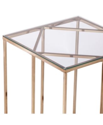 Imogen Contemporary End Table with Glass Top