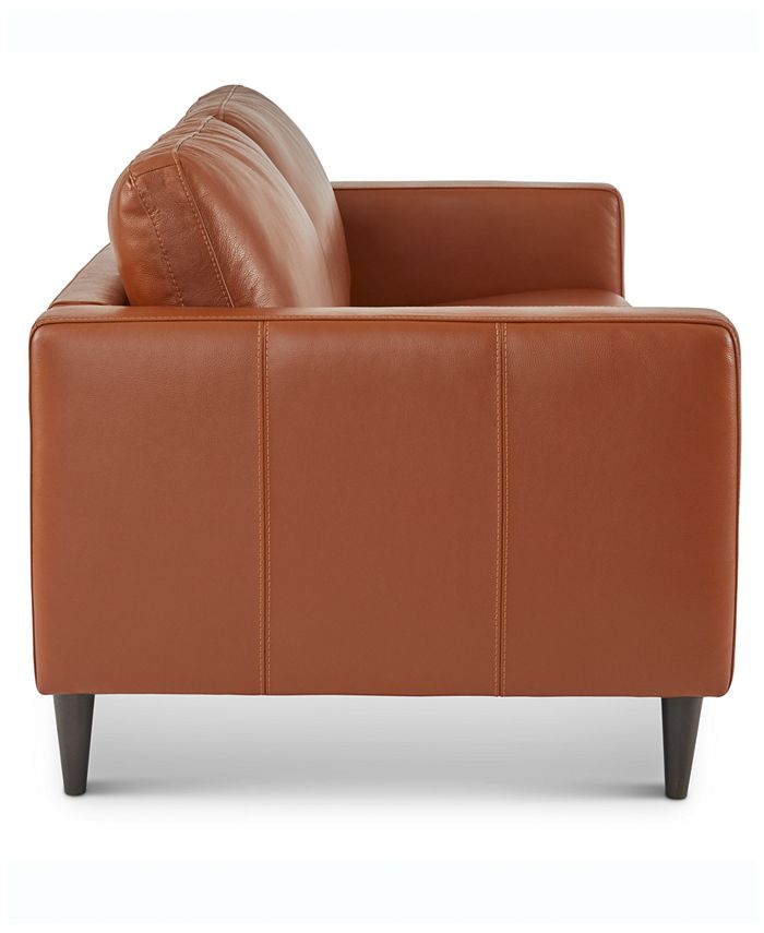 Macy's Jennis 78" Leather Sofa, Created for Macy's & Reviews