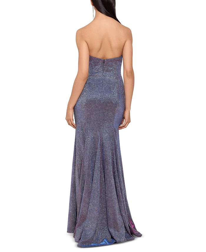 betsy and adam glitter print gown
