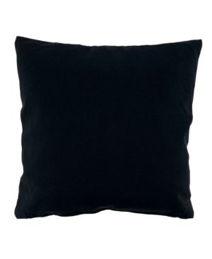 Shop Saro Lifestyle Solid Indoor/outdoor Decorative Pillow, 17" X 17" In Black