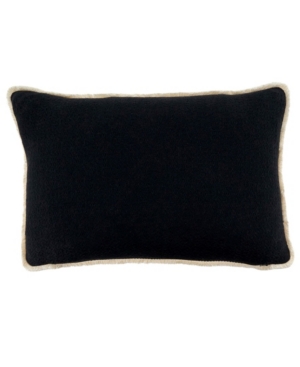 Shop Saro Lifestyle Reversible Decorative Pillow, 12" X 20" In Black