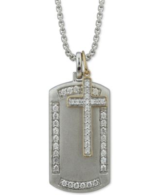 Dog tag with outlet cross