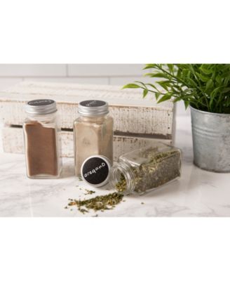 Design Imports 12 Pieces Spice Jar Set with Chalkboard Labels