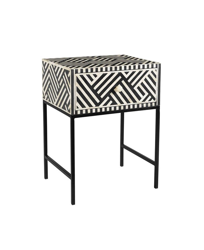 TOV Furniture Noire BoneInlay Side Table & Reviews Furniture Macy's