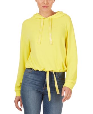 drawstring hem hoodie