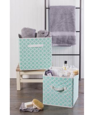 Non-woven Polyester Cube Lattice Square Set of 4